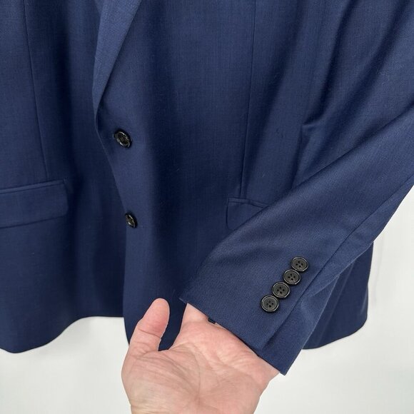 SOLD 100% wool navy blue classic 52R - Picture 6 of 8